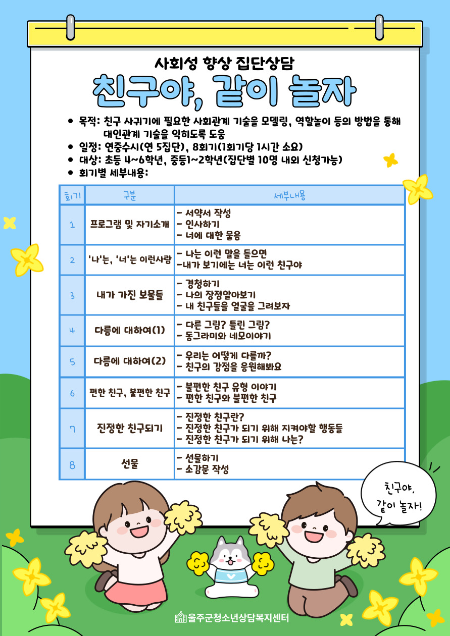2025년 사회성향상 집단상담