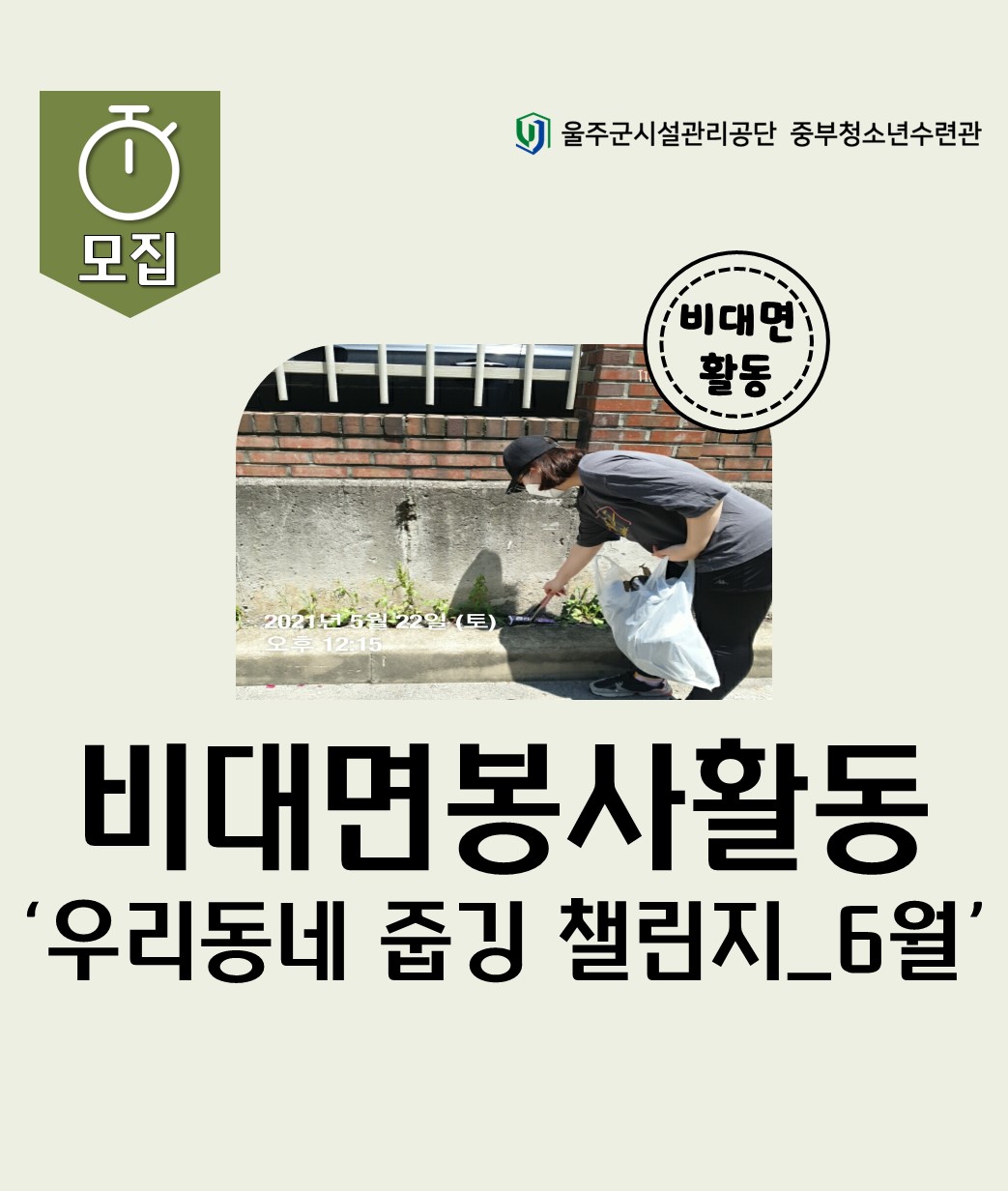 비대면청소년자원봉사 줍깅챌린지(6월)